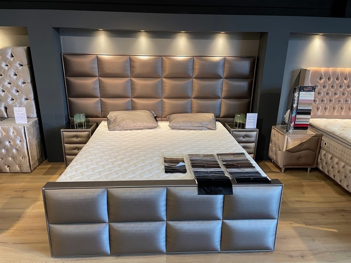 Bed MEGA Boxspring King size 180x200 luxe Style Eric Kuster, Ophalen, Gebruikt, Overige kleuren, Tweepersoons