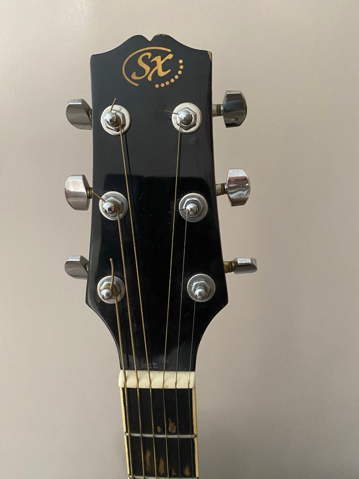 SX Custom Guitars Western gitaar - Zwart, Ophalen of Verzenden, Gebruikt, Western- of Steelstringgitaar