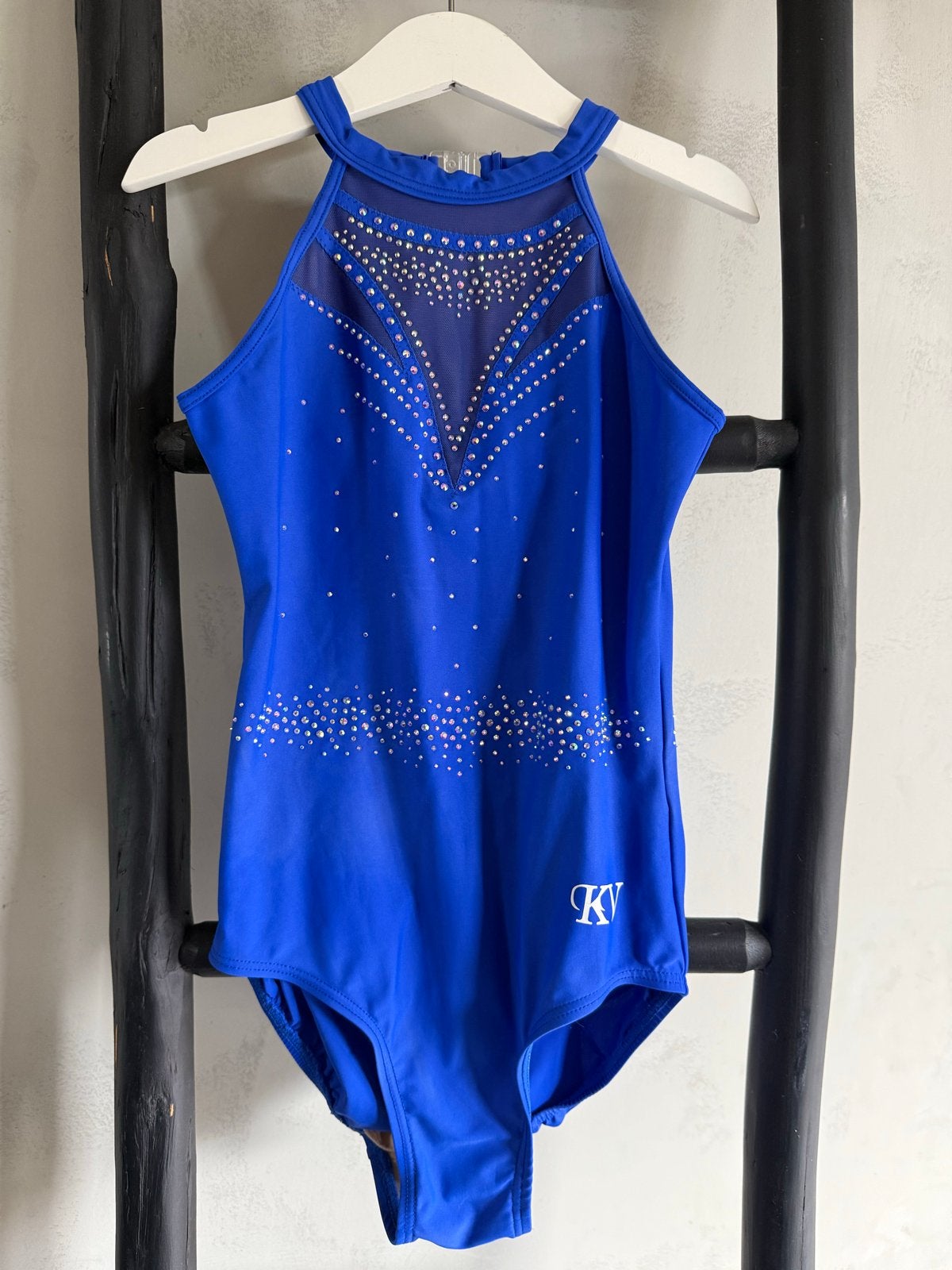 KV Leotards • AXS (134/140), Sport en Fitness, Blauw, Zo goed als nieuw, Turnpak(je), Kindermaat 122 t/m 140