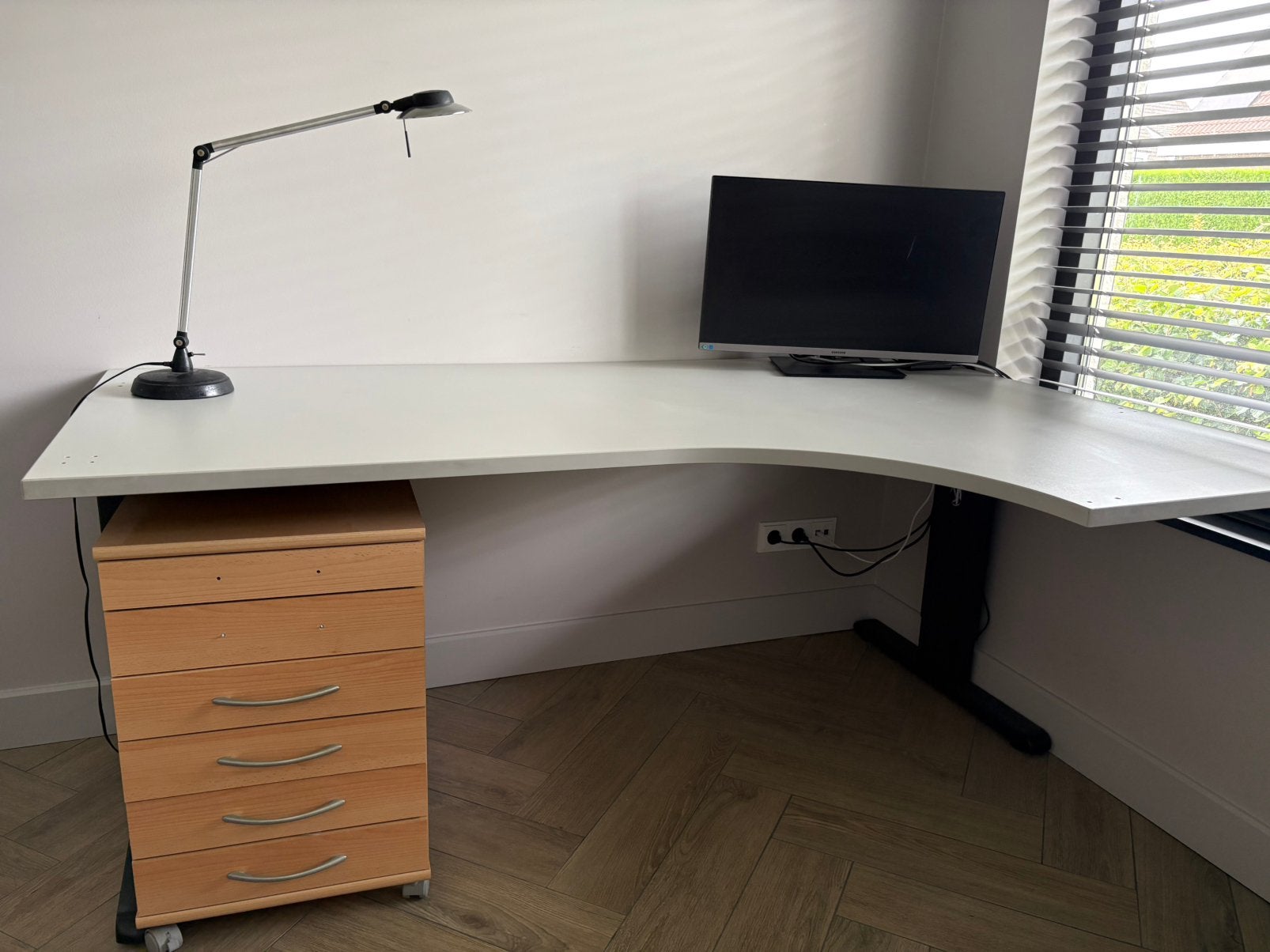 kantoorinrichting, Ophalen, Gebruikt, 180 cm, Hoekbureau