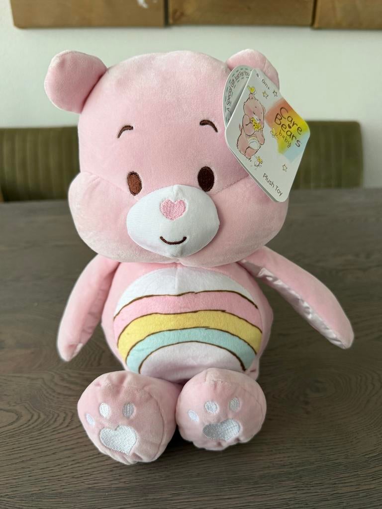 Care Bears baby knuffel roze met regenboog, Overige merken, Overige karakters, Beer, Nieuw