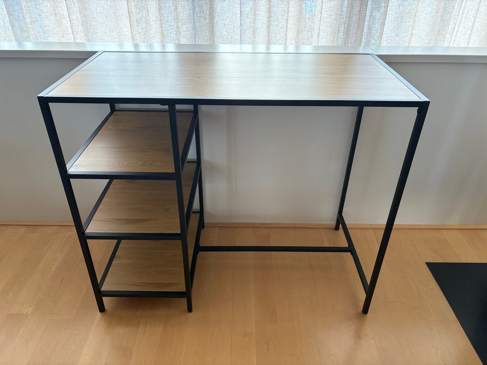 Modern bureau met opbergruimte 120x60x100 cm, Huis en Inrichting, Ophalen, Hout, Bruin, Zo goed als nieuw