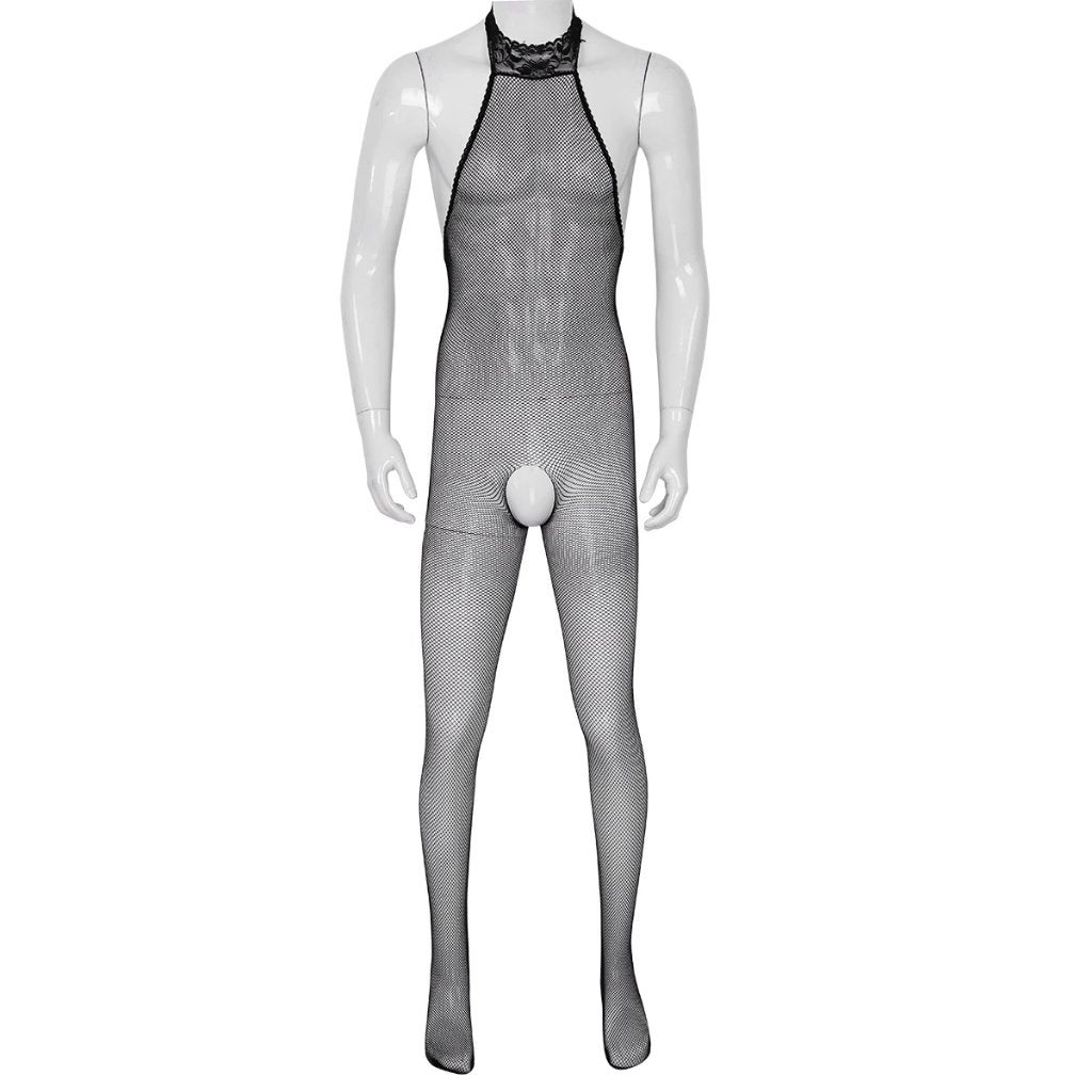 Heren zwarte body 5, Verzenden, Zwart, Nachtkleding