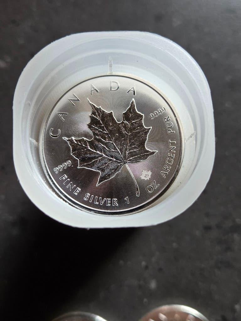 Canadian Maple Leaf 25 x 1 toz 2015, Ophalen of Verzenden, Zilver