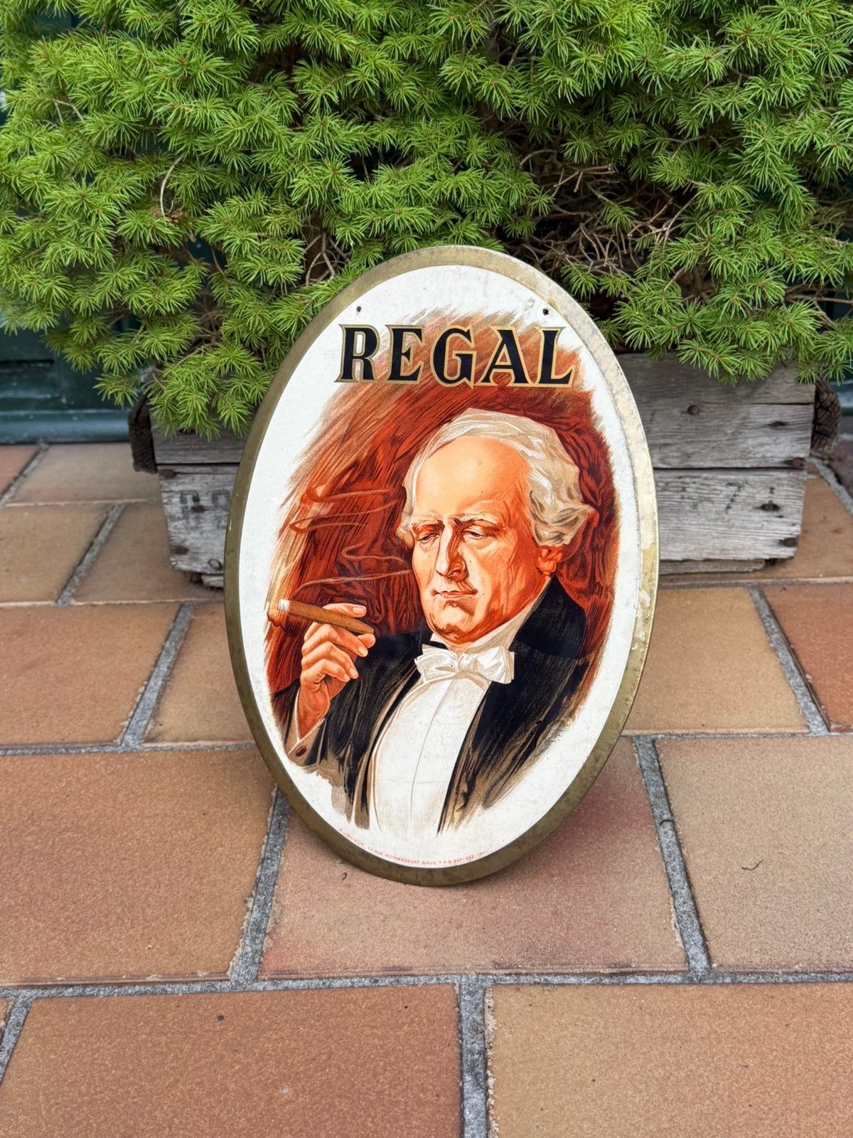 Oud regal sigaren reclamebord reclame bord display, Ophalen of Verzenden, Zo goed als nieuw, Reclamebord