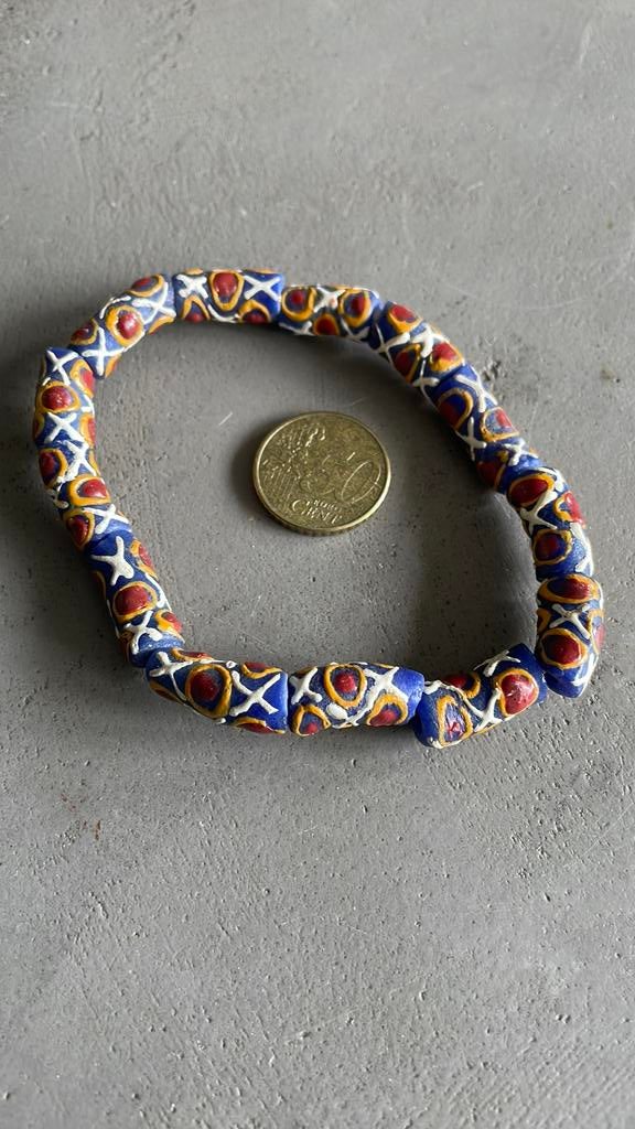 Kleurrijke kralenarmband met krobo kralen Ghana, Ophalen of Verzenden