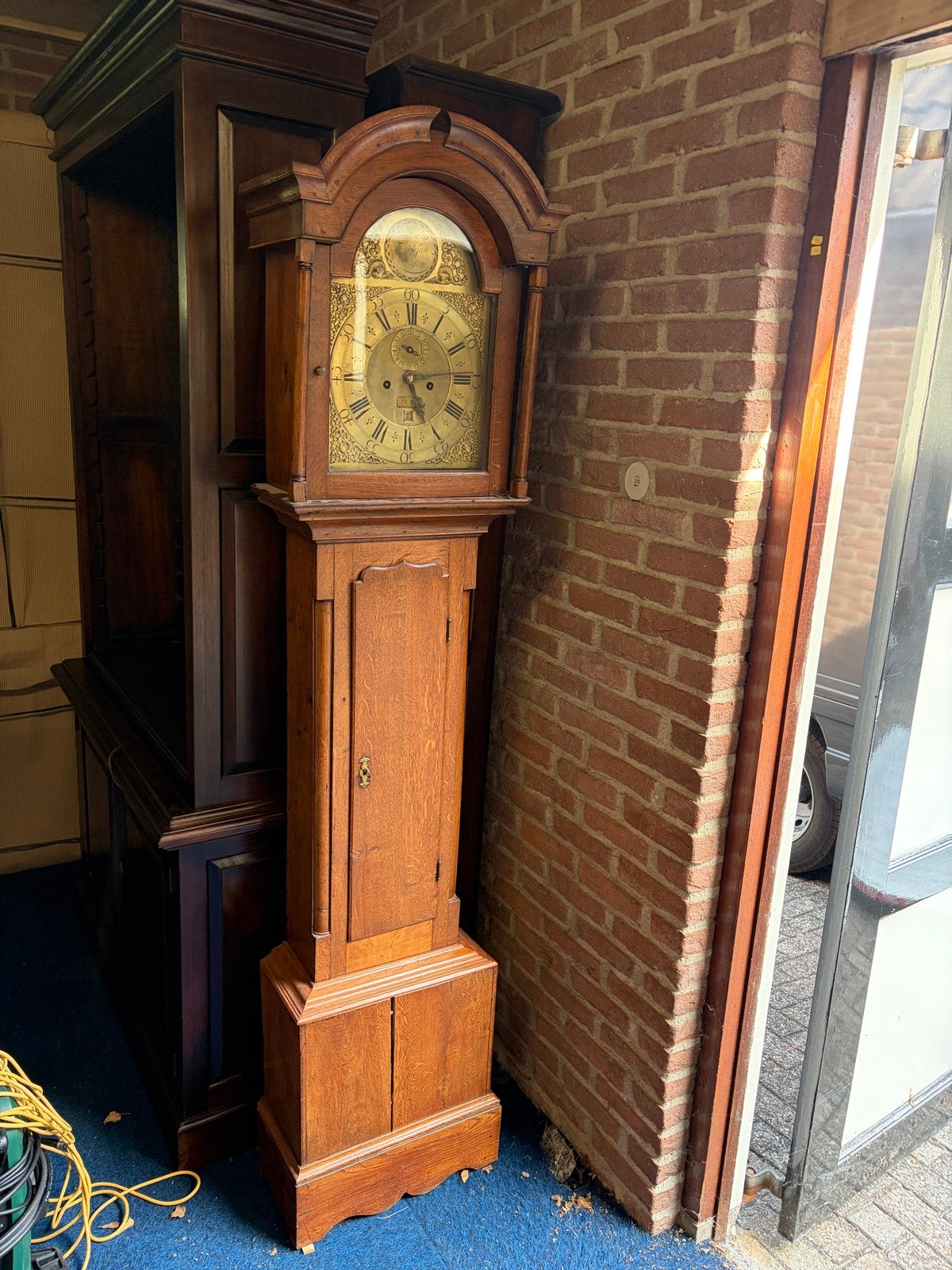 Antiek Engels staand horloge John Thompson London, Ophalen of Verzenden