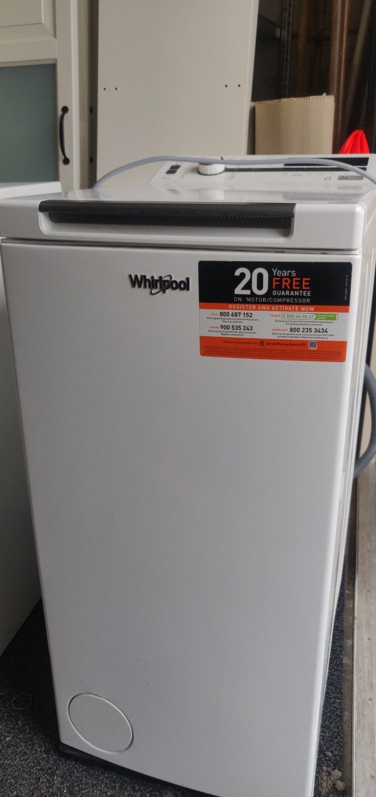 Whirlpool Bovenlader Wasmachine 7kg - gebruikt, Witgoed en Apparatuur, Wasmachines, Ophalen, Gebruikt, Bovenlader, 85 tot 90 cm