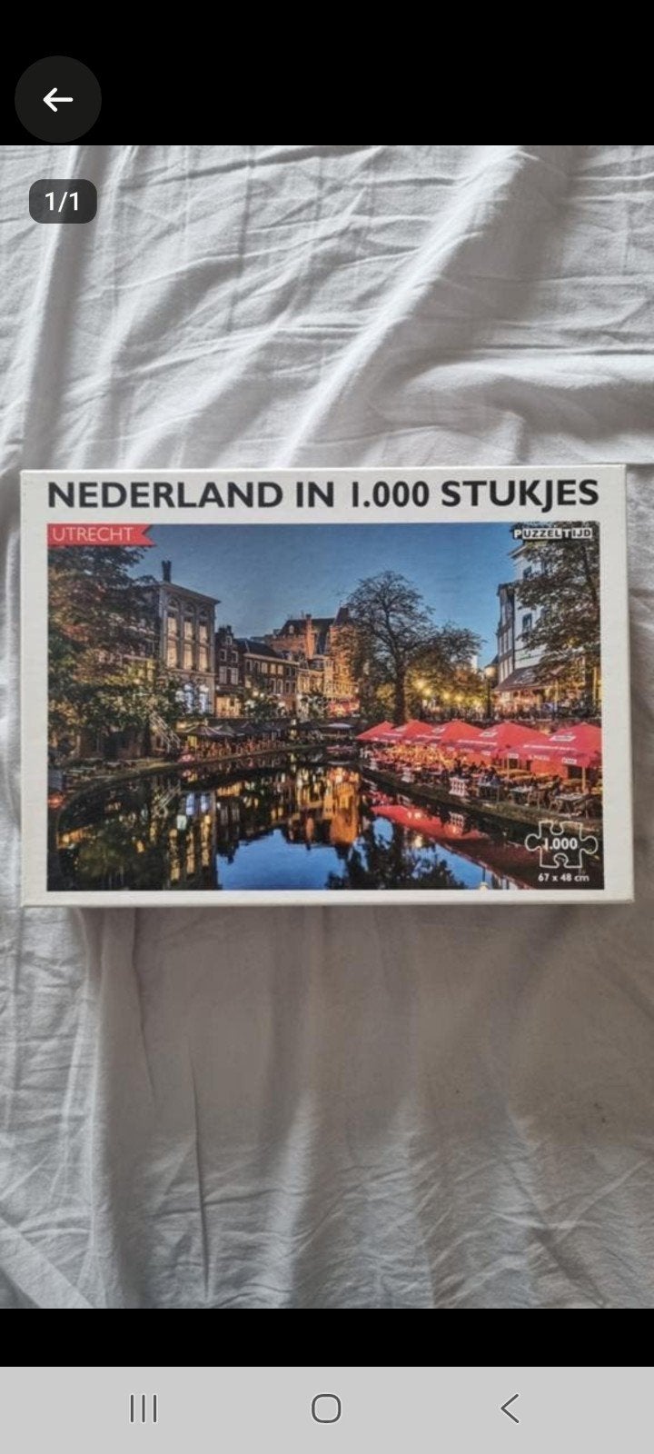 Legpuzzel Utrecht 1000 stukjes - Zo goed als nieuw, Ophalen of Verzenden, 500 t/m 1500 stukjes, Gebruikt, Legpuzzel