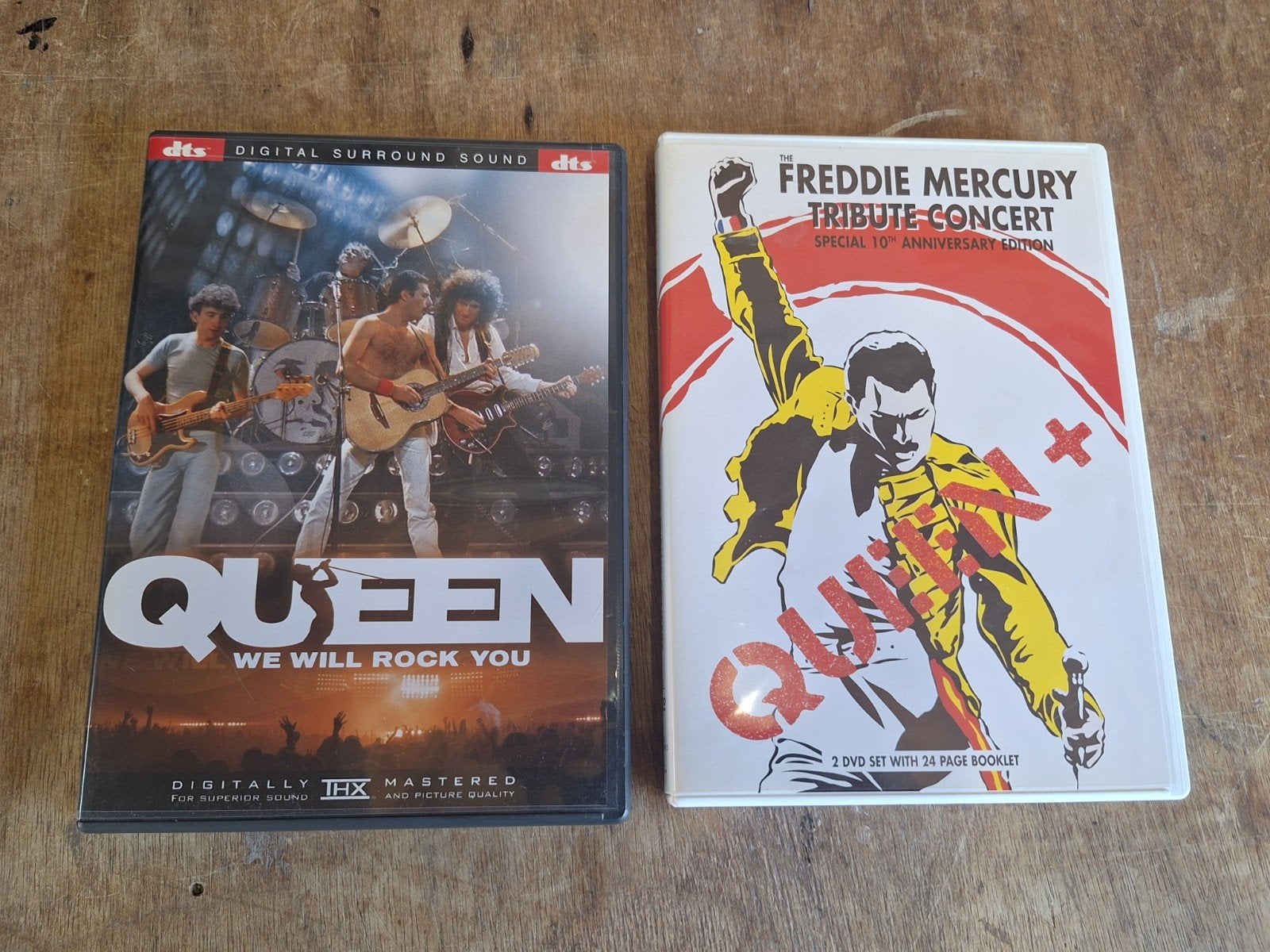 2 dvds Queen Freddy Mercury in mooie staat, Alle leeftijden, Ophalen of Verzenden, Zo goed als nieuw