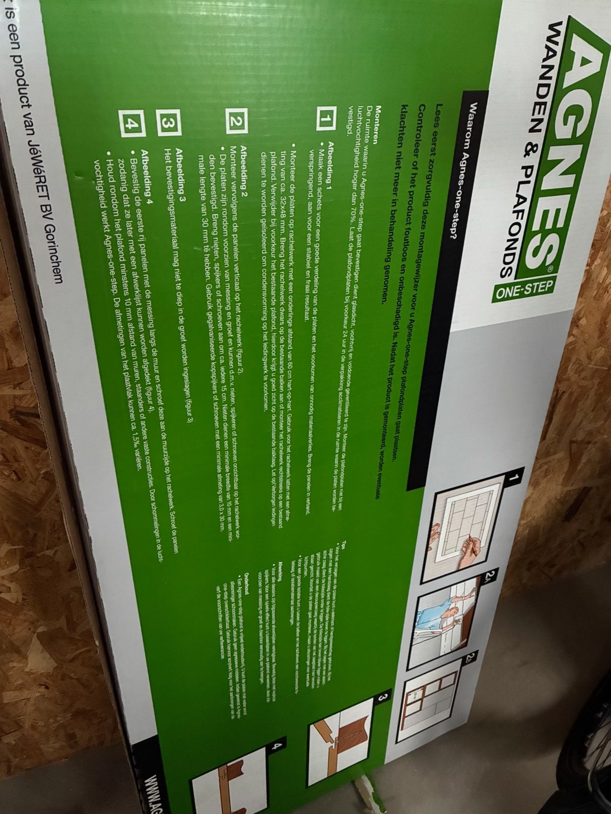 Agnes One-Step Plafondplaten Kant-en-klare, afm. 60x120 cm., Doe-het-zelf en Verbouw, Platen en Panelen, Ophalen, Nieuw, Overige materialen