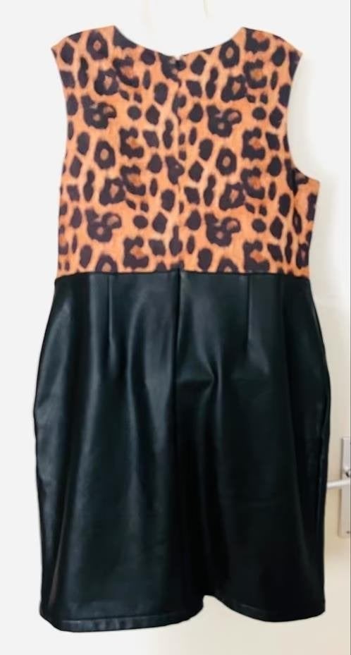 Joseph Ribkoff lederlook jurk maat 46[dmv], Zwart, Maat 46/48 (XL) of groter, Nieuw, Ophalen of Verzenden