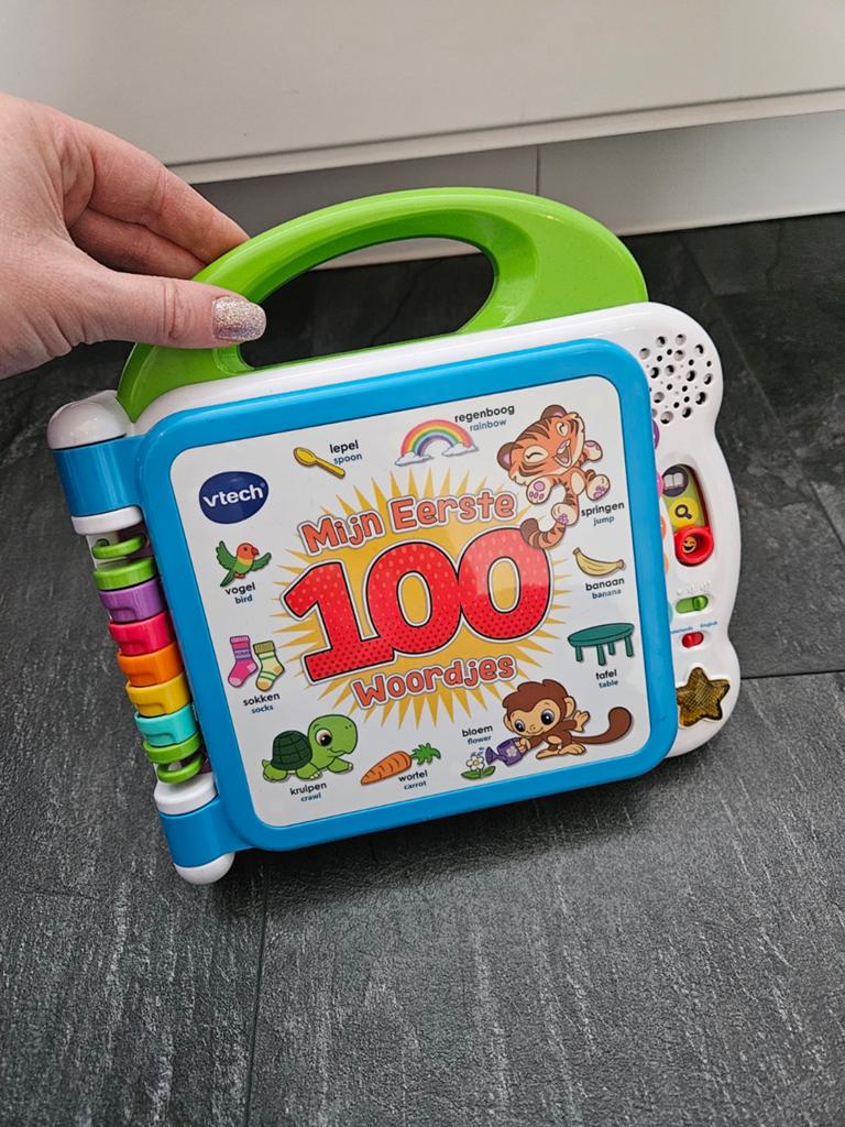 Vtech boekje mijn eerste 100 woordjes, Kinderen en Baby's, Speelgoed | Vtech, Ophalen of Verzenden, Zo goed als nieuw, 6 maanden tot 2 jaar