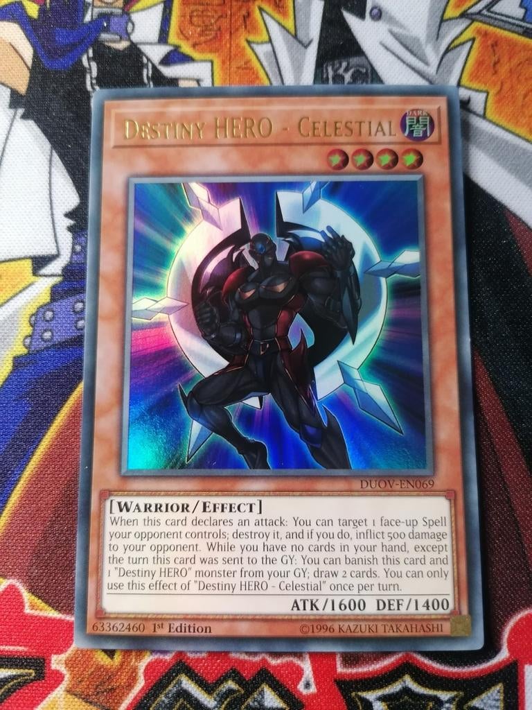 Destiny HERO Celestial - Ultra Rare DUOV - Yu-Gi-Oh, Ophalen of Verzenden, Zo goed als nieuw, Foil