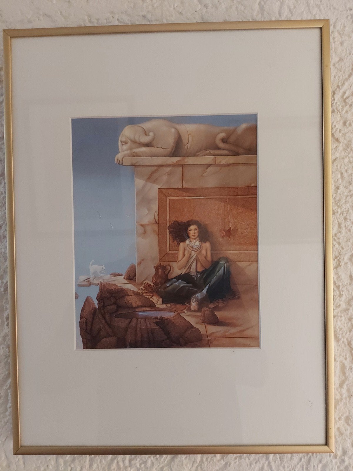 Michael Parkes Amerikaanse kunstenaar twee ingelijste fantas, Antiek en Kunst, Ophalen, Print, Print/reproductie, Ingelijst