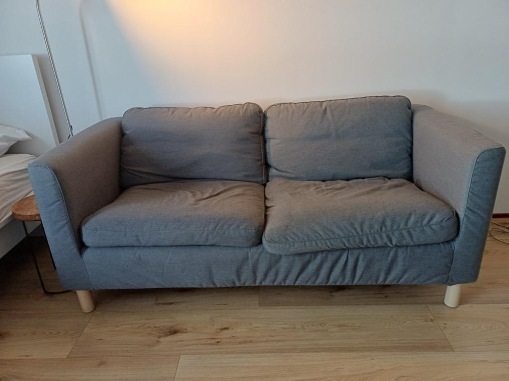 Grijze 2 zitsbank Pärup IKEA, Ophalen, Gebruikt, 150 tot 200 cm, Tweepersoons