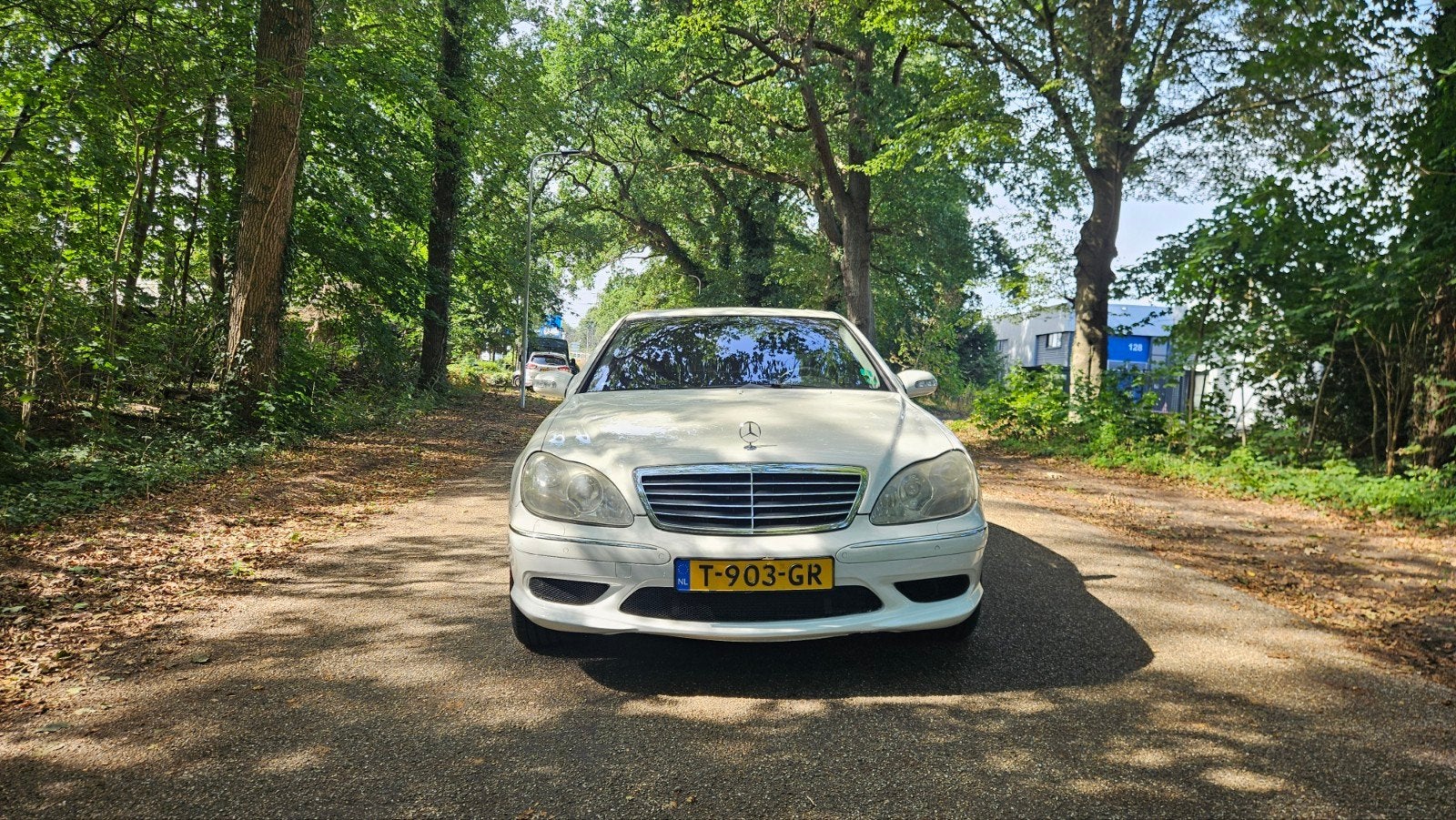 Mercedes-Benz  S55 LANG COMPRESSOR 2003 pure white, Auto's, Mercedes-Benz, 501 pk, Wit, Bedrijf, Sedan