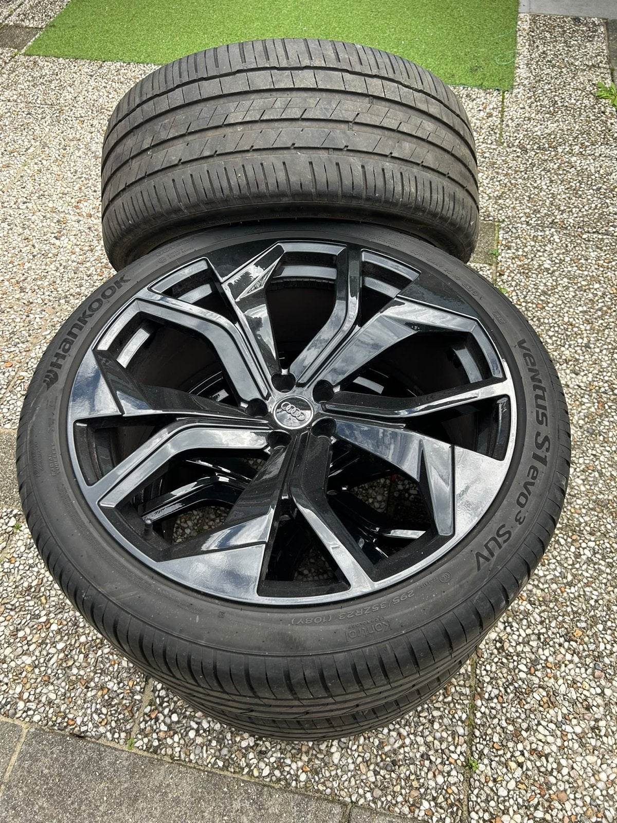 Audi Q8, 23 inch velgen met Hankook zomerbanden, Ophalen, Gebruikt, 295 mm, Banden en Velgen