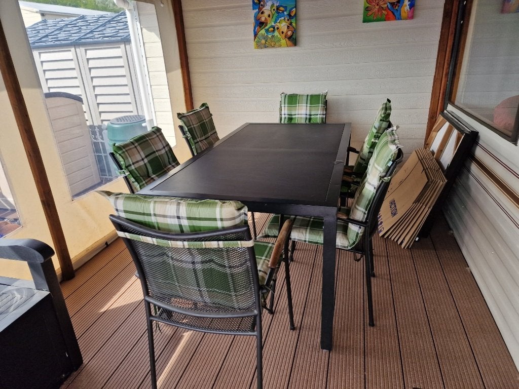 Te Koop Tuinset 6 persoons, Ophalen, Gebruikt, 6 zitplaatsen, Aluminium