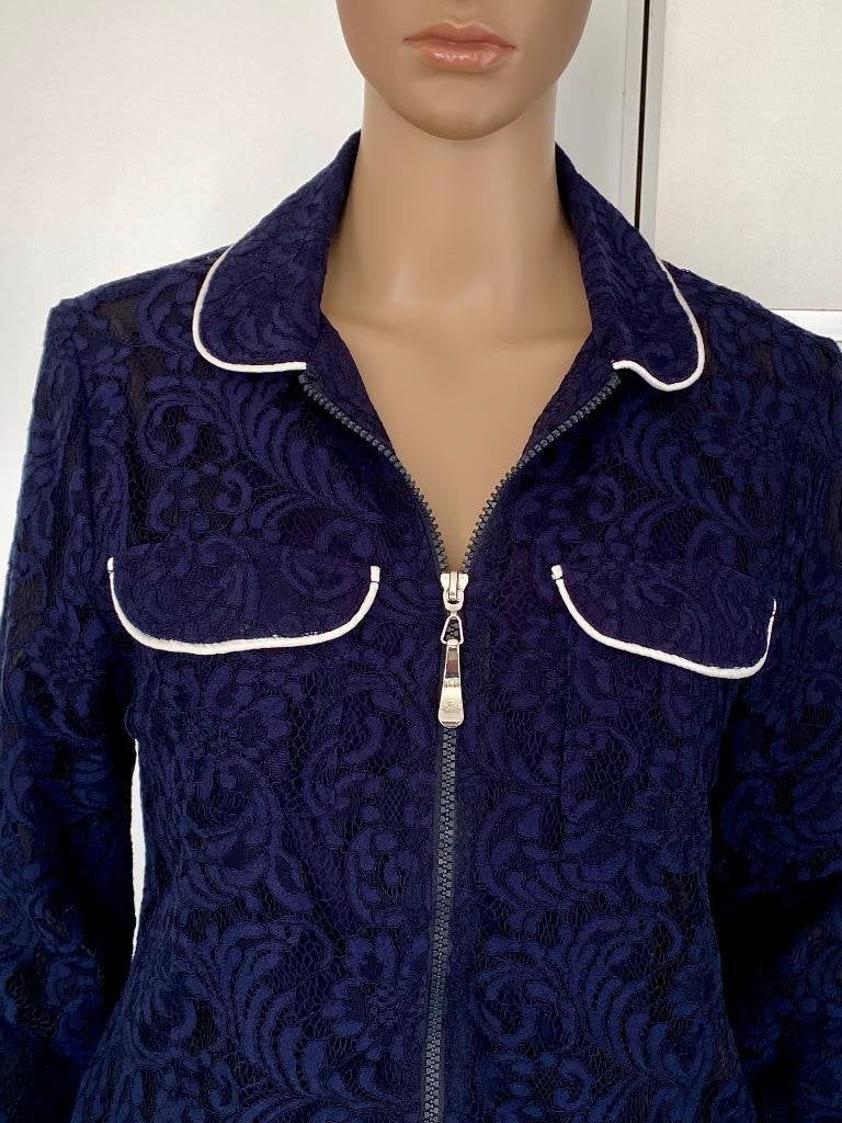 J583 Tramontana maat S=36 jasje blazer colbert kant d-blauw, Kleding | Dames, Blauw, Tramontana, Ophalen of Verzenden, Zo goed als nieuw