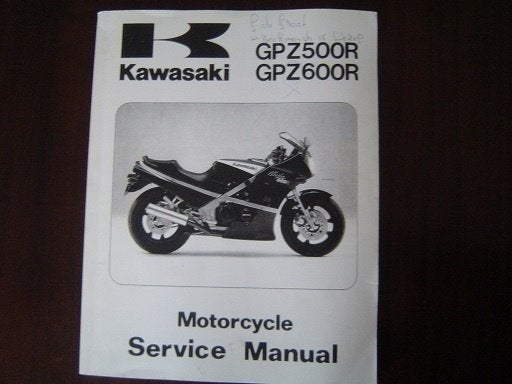 Kawasaki Ninja GPZ500 R GPZ600 R 1985-1989 service manual, Motoren, Ophalen of Verzenden, Kawasaki