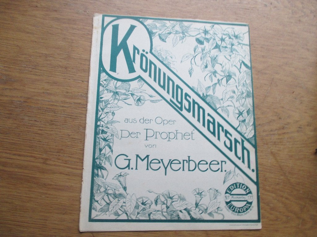 Krönungsmarsch - g.meyerbeer - piano, Gebruikt, Klassiek, Ophalen of Verzenden, Artiest of Componist