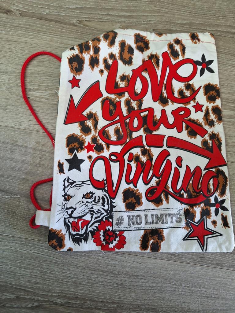 Vingino gymtas met luipaardprint, Overige merken, 25 tot 40 cm, Ophalen of Verzenden, Zo goed als nieuw