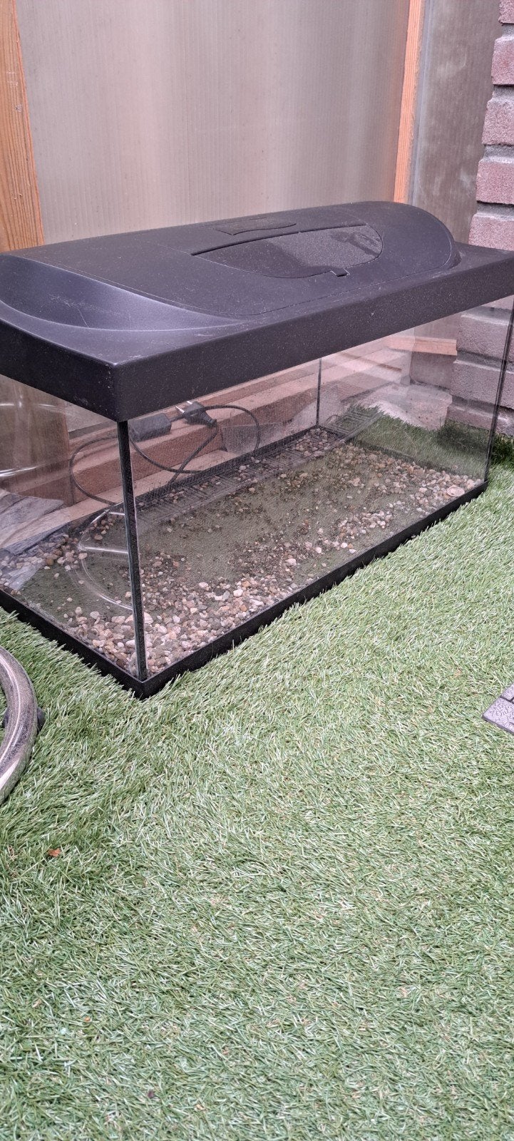 auqaruim & teraruim bak, Ophalen, Leeg aquarium