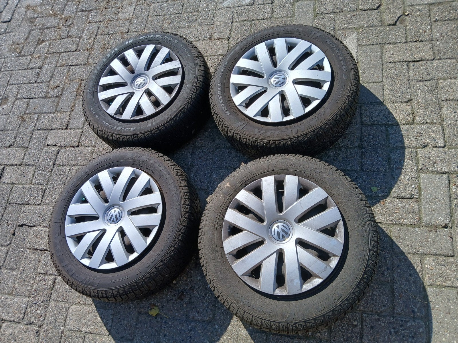 vw polo 5x100 195/65R15 winterbanden, Ophalen, Gebruikt
