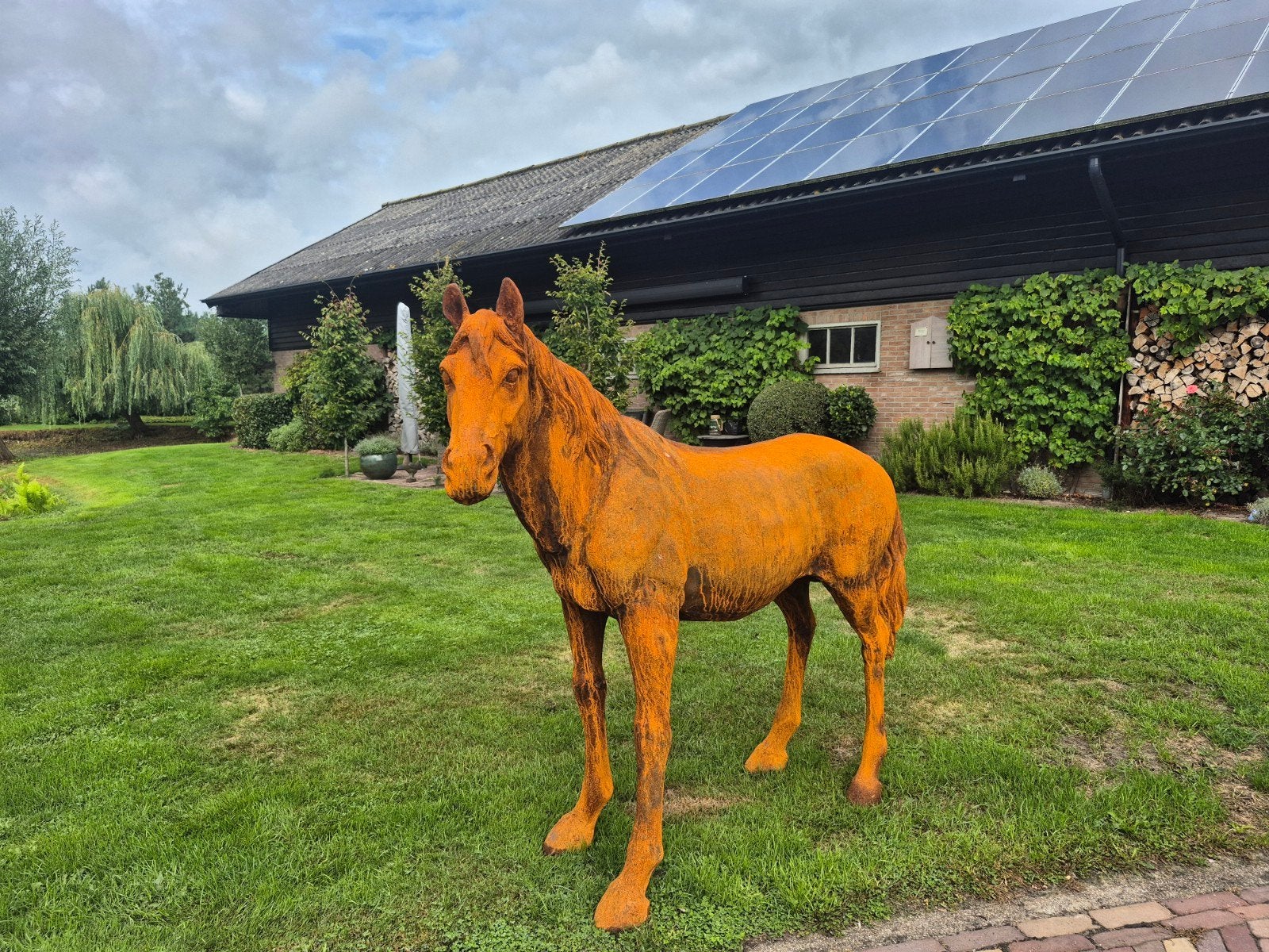 Prachtige gietijzeren dieren paard. stier. hert, Ophalen of Verzenden, Metaal