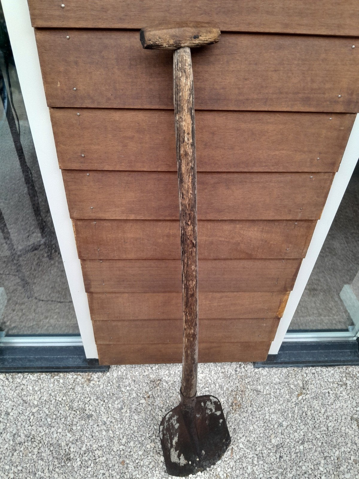 Oude roestige schep met houten steel (4 stuks), Ophalen of Verzenden, Gebruikt
