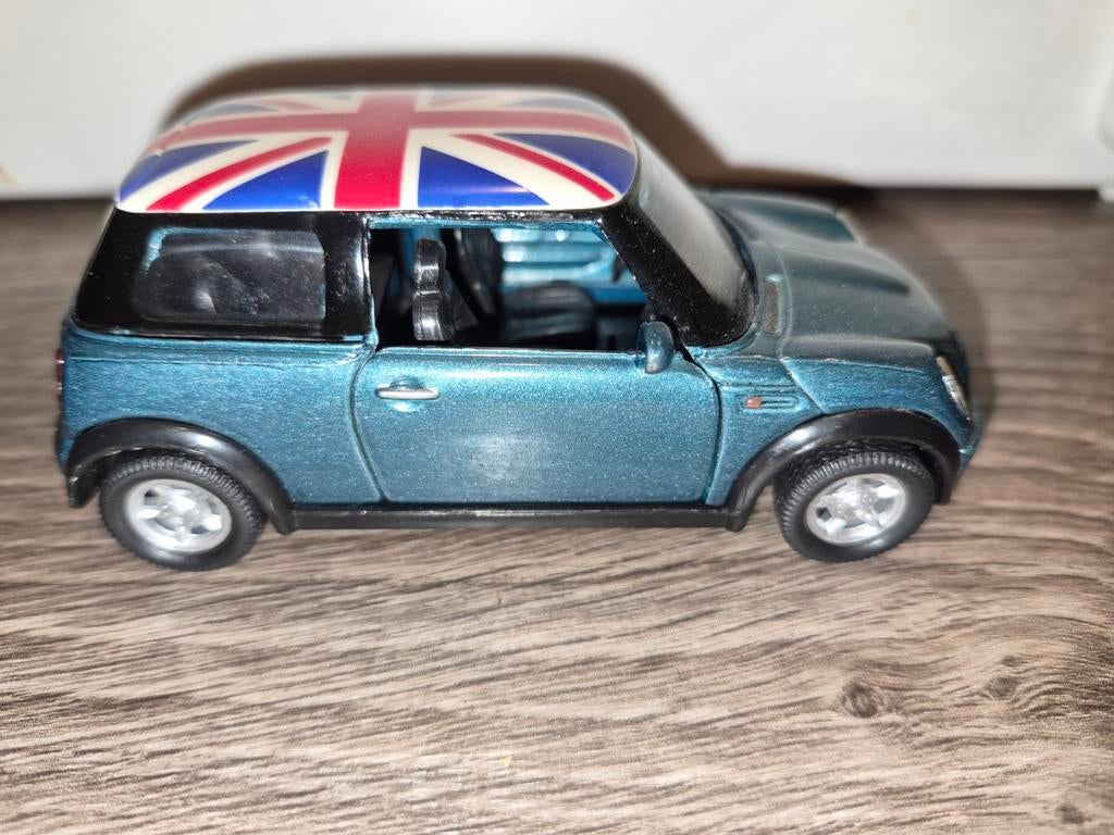 Mini Cooper modelauto met Union Jack dak, Ophalen of Verzenden, Gebruikt, Overige typen
