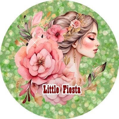 lf1107 luxe icing girl bloemen 19cm eetbare taart print, Ophalen of Verzenden, Nieuw, Taarten, Versiering