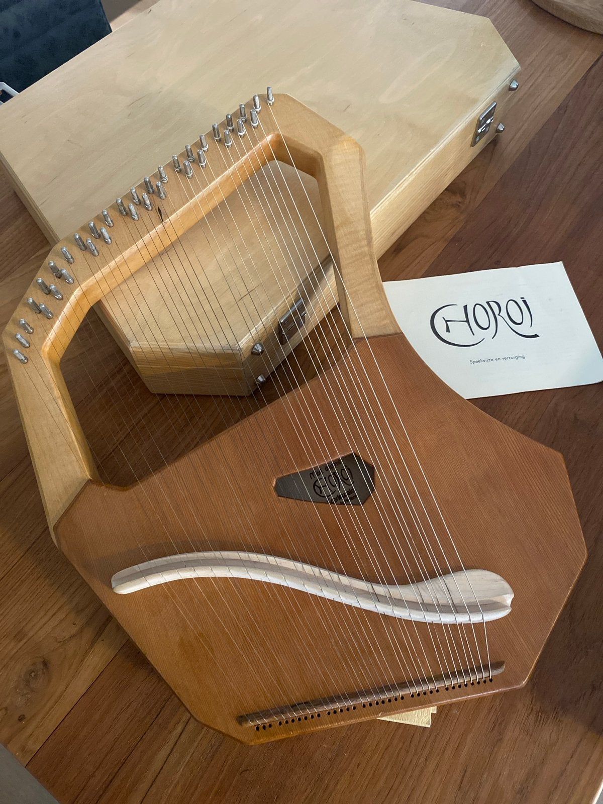 Choroi sopraanlier met koffer, Ophalen of Verzenden, Gebruikt, Harp