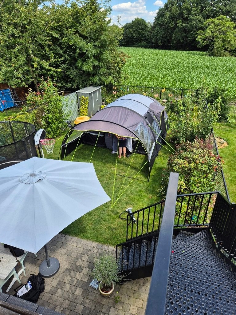 Obelink Portico 6 easy air, Caravans en Kamperen, Ophalen, Zo goed als nieuw, Tot en met 2
