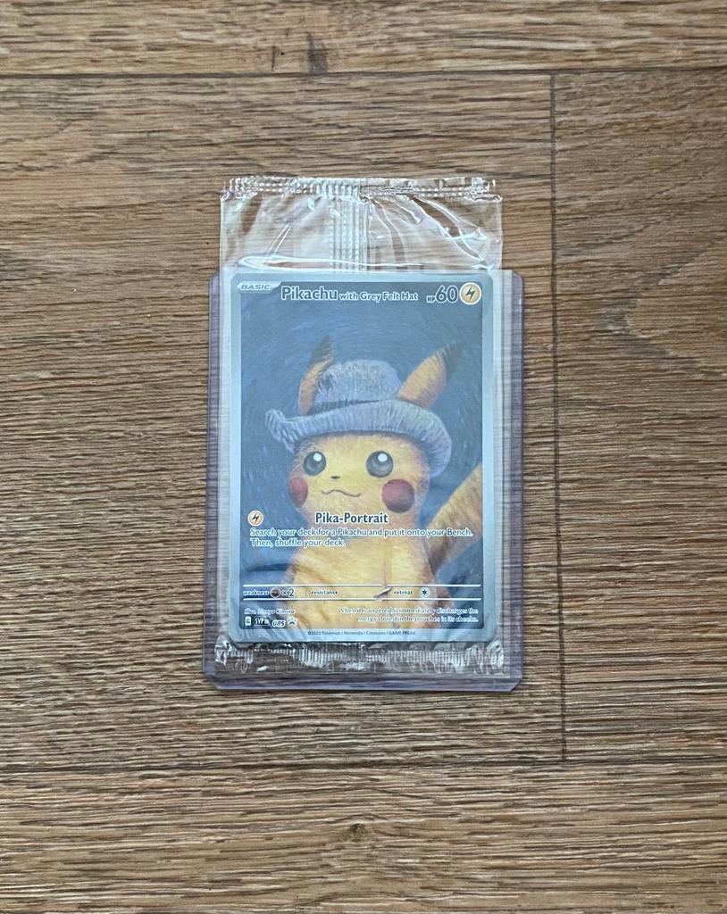 Pikachu with Grey Felt Hat (Van Gogh Musea) SVP085 *SEALED*, Ophalen of Verzenden, Nieuw, Foil