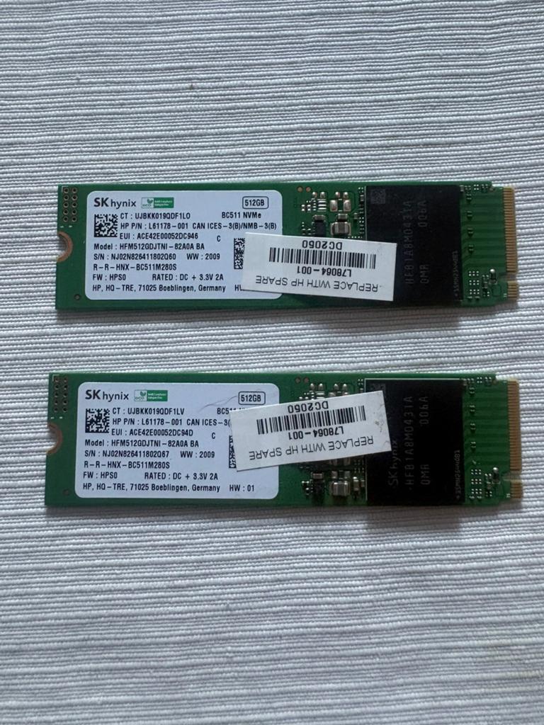 Skhynix 512gb nvme ssd prijs per stuk, Intern, Gebruikt, SSD, Ophalen of Verzenden