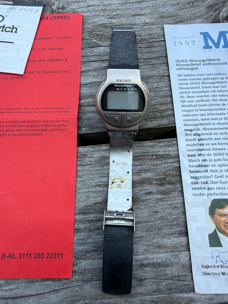 Seiko MessageWatch, Gebruikt, Staal, Polshorloge, Ophalen of Verzenden