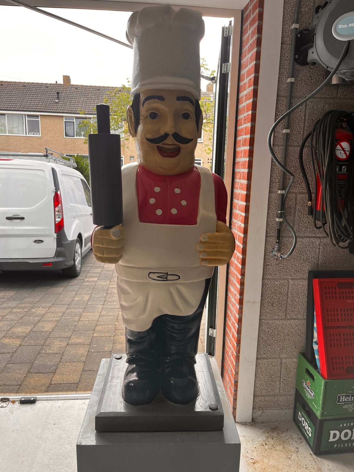 Grote Kok / bakker Beeld - Decoratie voor Horeca of Huis, Ophalen, Gebruikt