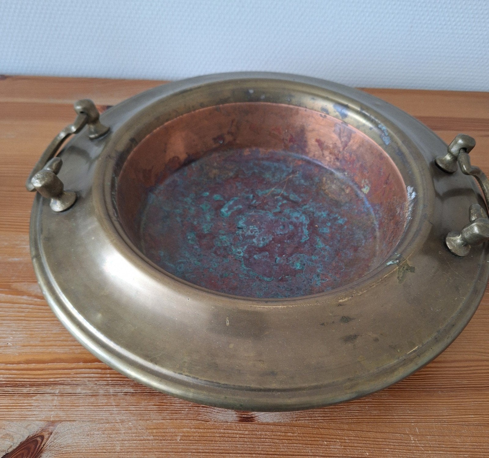 Antiek koperen Brassero / Vuurschaal 43 cm, Antiek en Kunst, Ophalen, Koper