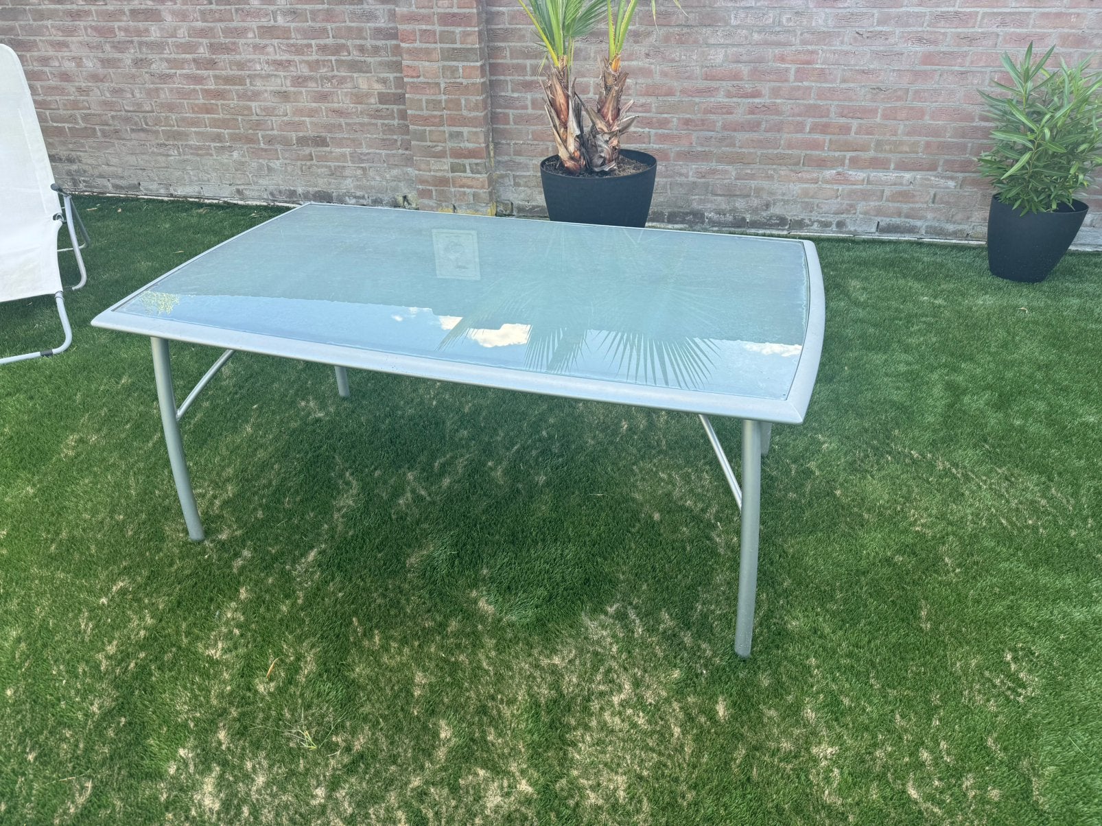 Tuintafel GRATIS, Ophalen, Gebruikt, Rechthoekig, Aluminium
