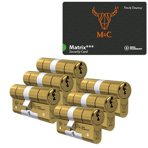 M&C Matrix messing cilinder 6x gelijksluitend SKG***, Niet ingevuld, Niet ingevuld, Niet ingevuld