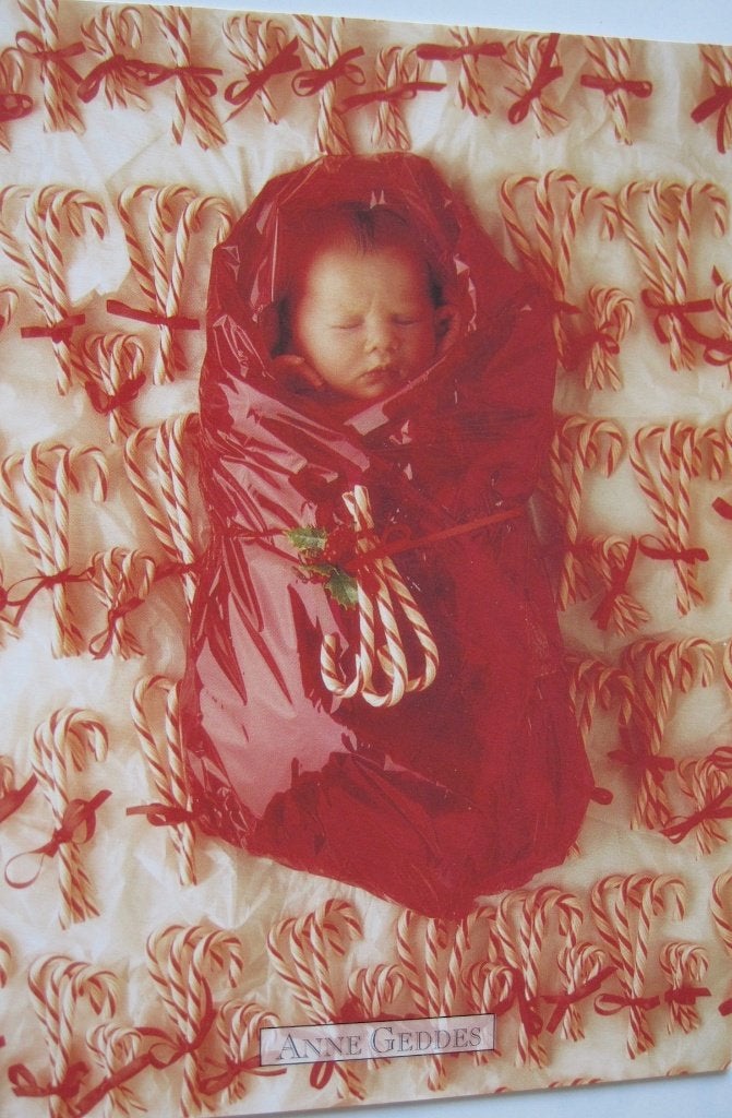 Anne Geddes A603 - Christmas Candy Canes - 1999 - nieuw, Verzenden, 1980 tot heden, Ongelopen, Kinderen