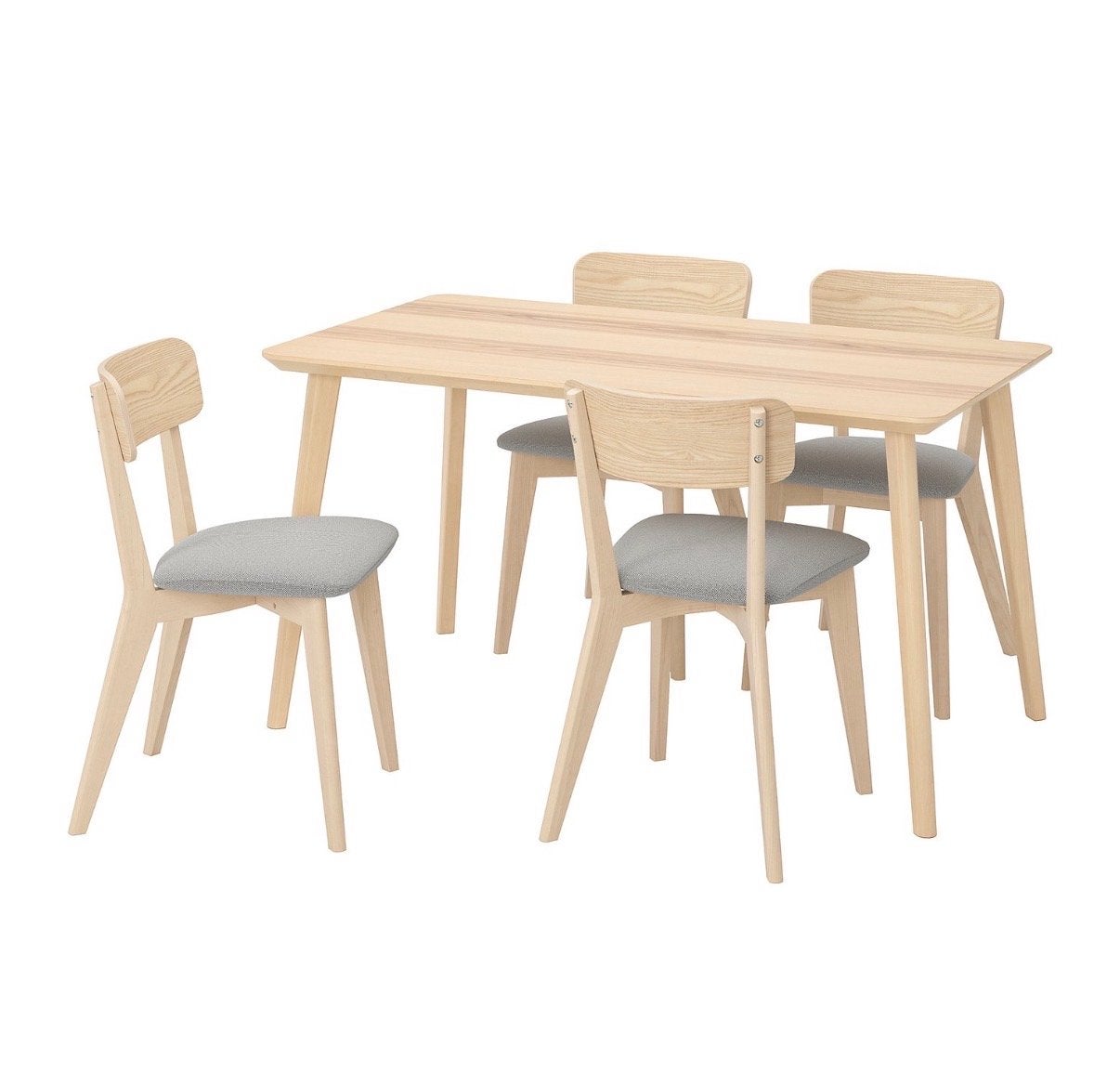 IKEA LISABO eettafel met 4 stoelen, Huis en Inrichting, Complete eetkamers, Zo goed als nieuw, 4 tot 6 stoelen, Ophalen