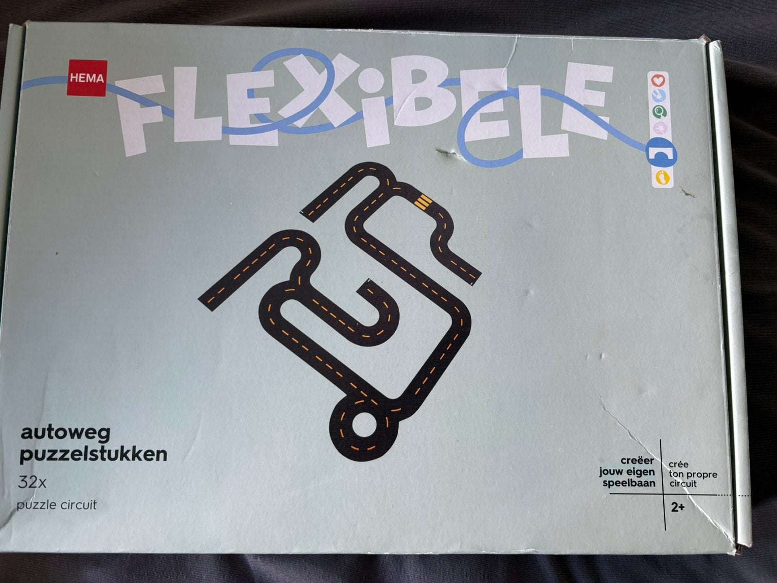 Autoweg losse puzzelstukken - Hema, Handmatig, Ophalen, Overige merken, Racebaan