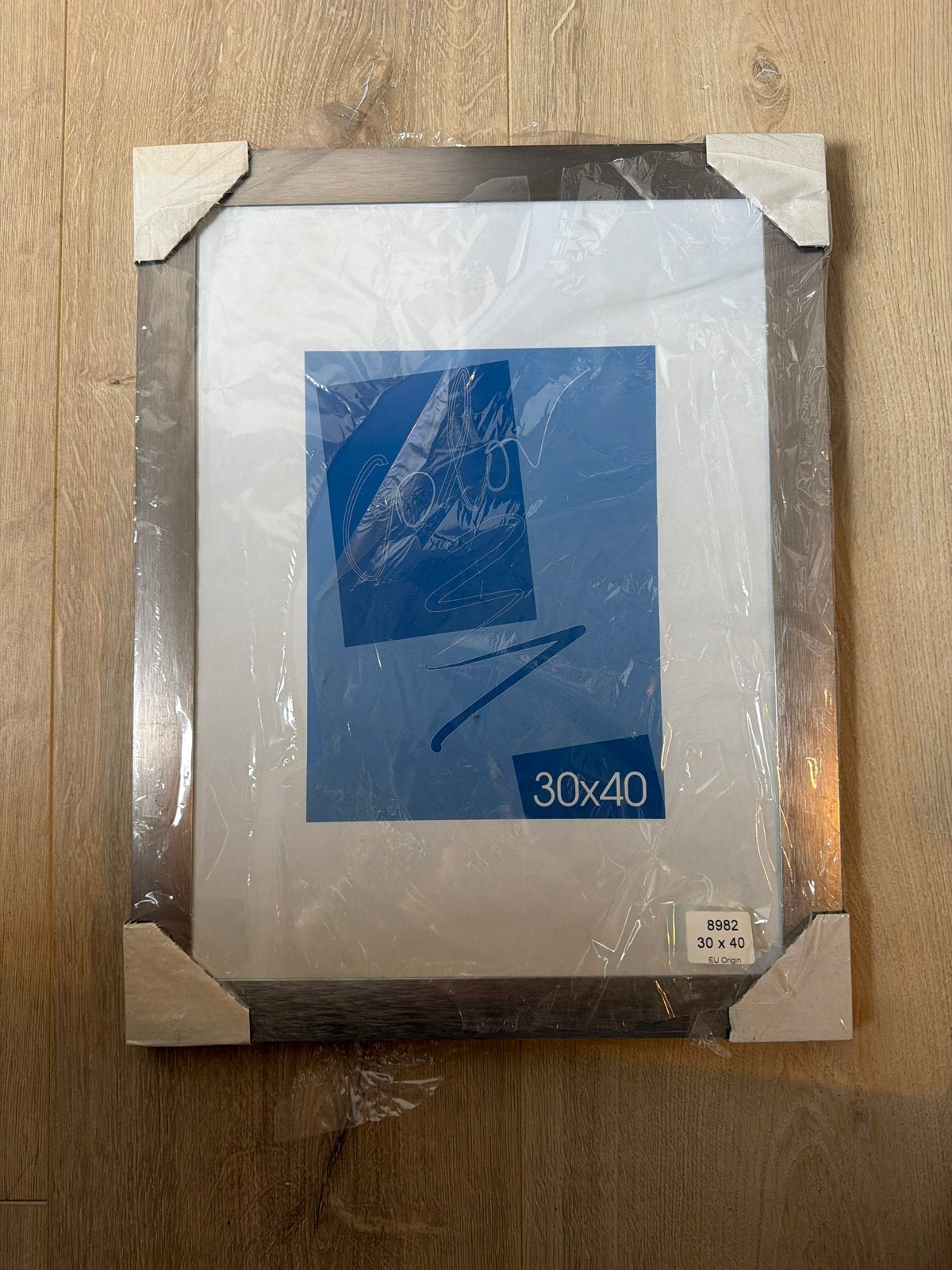 Nieuwe fotolijst 30x40 cm - Grijs/Zilver, Nieuw, Ophalen of Verzenden, Met glas, Hout