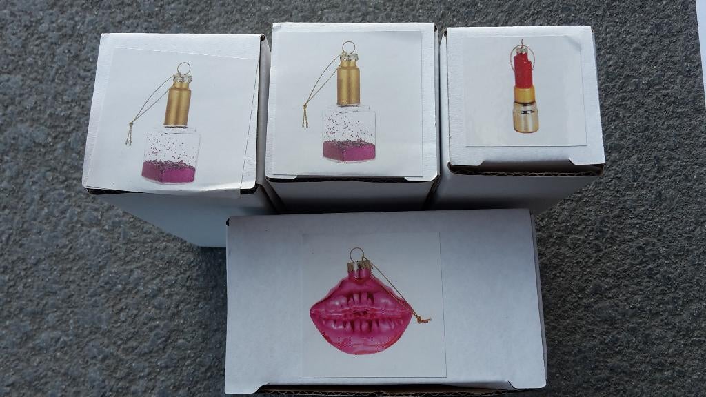 Beauty kerstballen Kerstornamenten 4 stuks nieuw, Ophalen of Verzenden, Nieuw