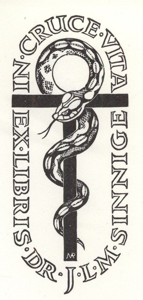 0440 Ex Libris Nederland : Mia Pot-van Regteren Altena, 1947, Antiek en Kunst, Verzenden, Ex libris
