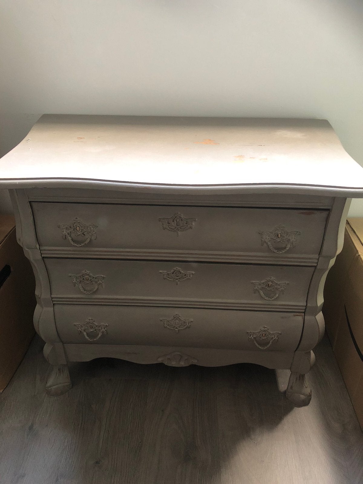 Vintage ladekastje met 3 lades - Grijs, Ophalen