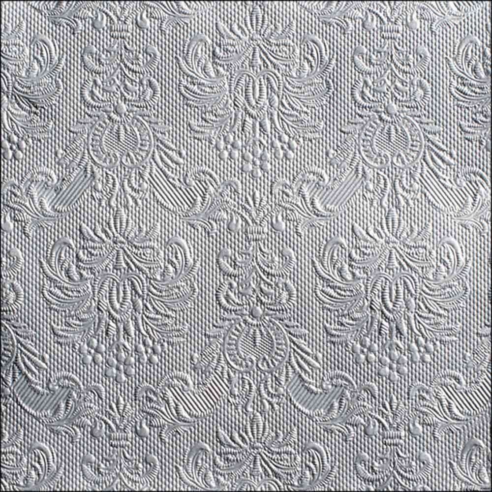 Lunch Servetten Elegance Silver - Ambiente - 33x33 cm, Hobby en Vrije tijd, Feestartikelen, Ophalen of Verzenden, Nieuw, Versiering